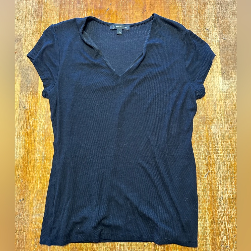 INC ribbed V neck.